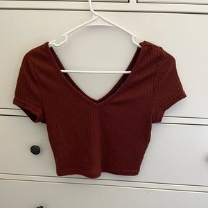 Shein Brown Crop Top
